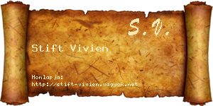 Stift Vivien névjegykártya